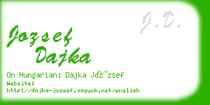 jozsef dajka business card